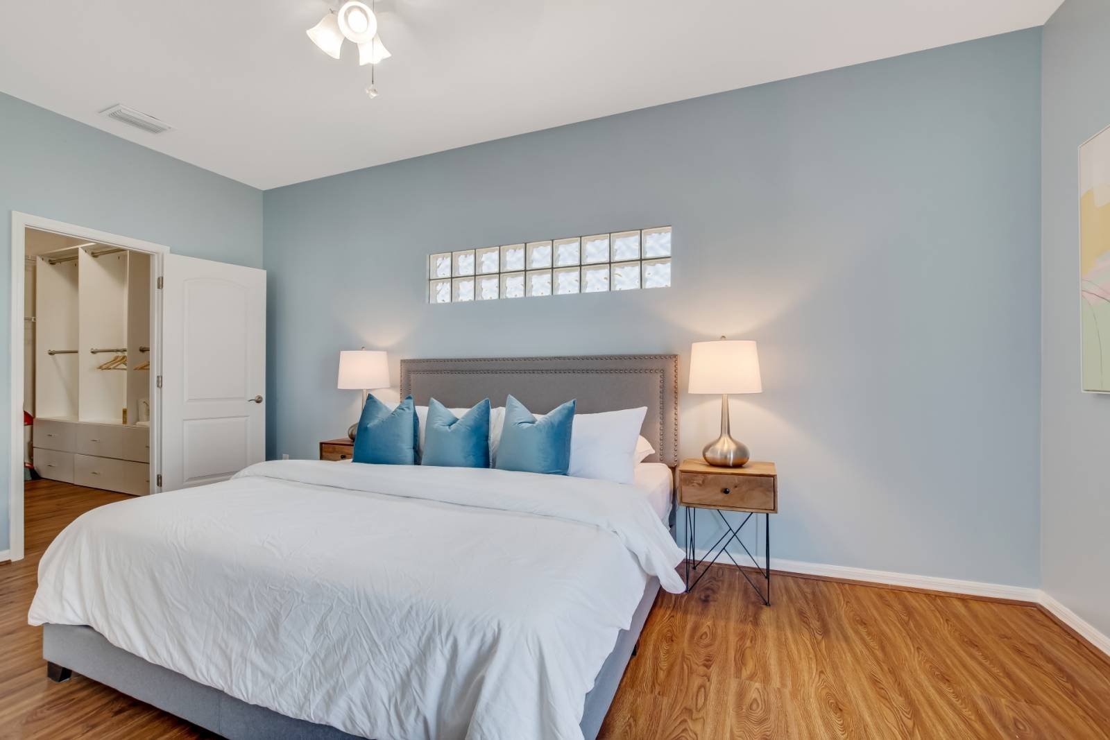 First-floor master bedroom with queen bed